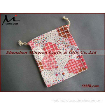 Wholesale Cotton Fabric Drawstring Bag,Sequin Drawstring Bag
